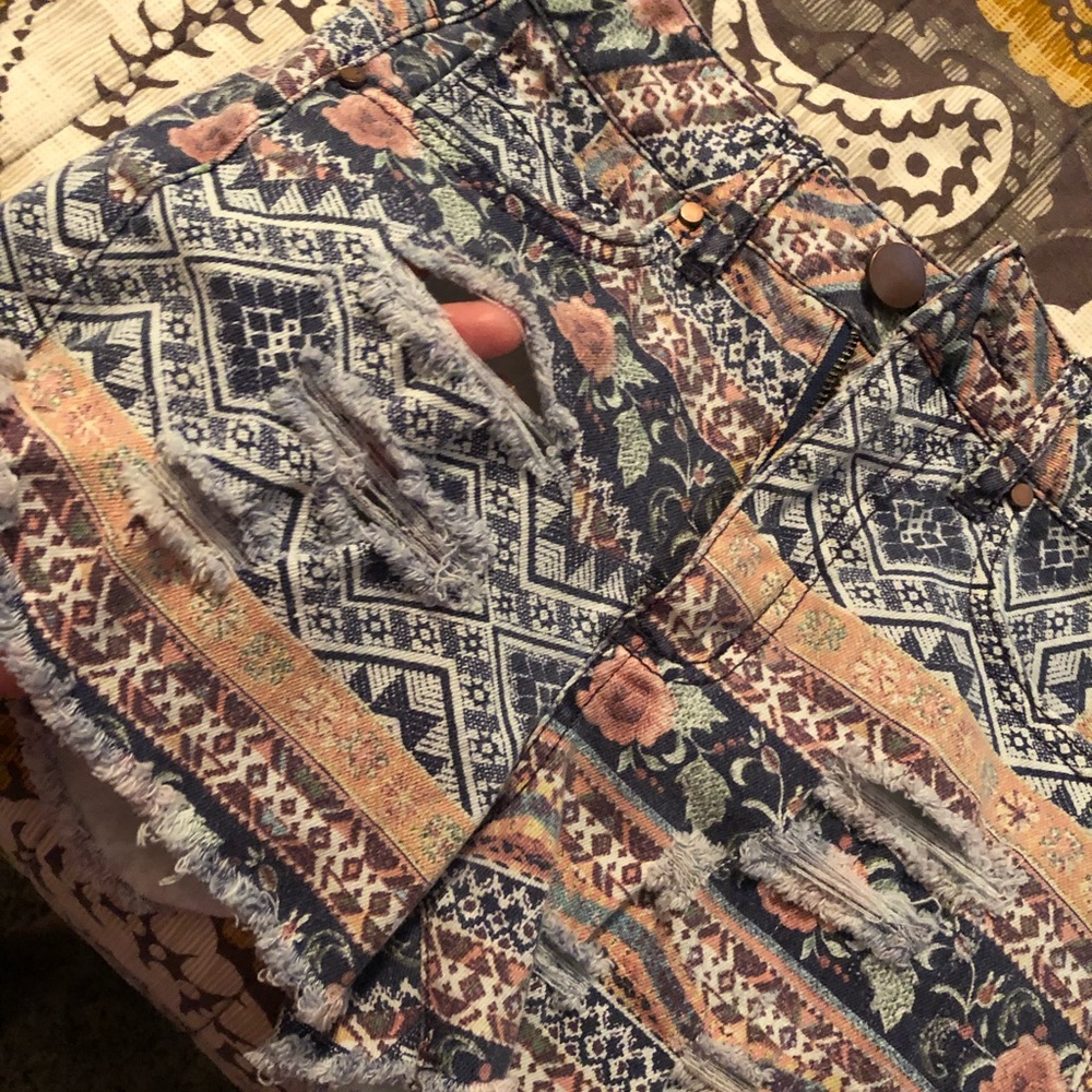 Patchwork shorts